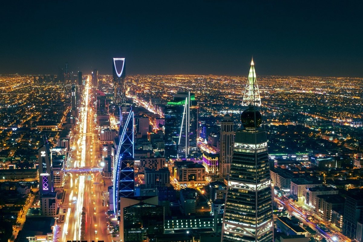 Riyadh skyline at night